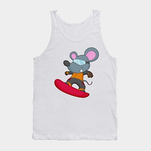 Mouse as Snowboarder with Snowboard Tank Top